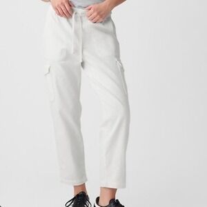 NWT Gap Denim Easy Jean White Cargo Pants Womens Medium